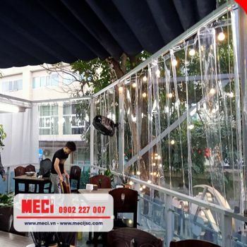 Rèm Nhựa PVC Khổ Lớn Lắp Đặt Kéo Ngang - Rèm Kéo Di Động