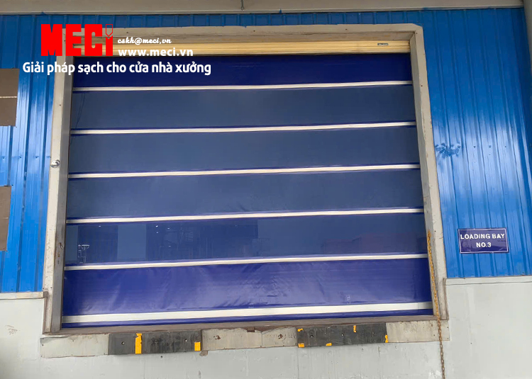 Cửa cuốn nhanh lắp tại vị trí xuất/nhập hàng