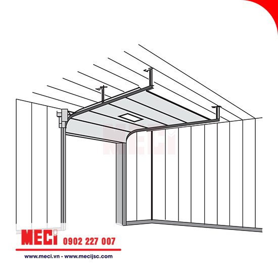 Cửa trượt trần cơ bản