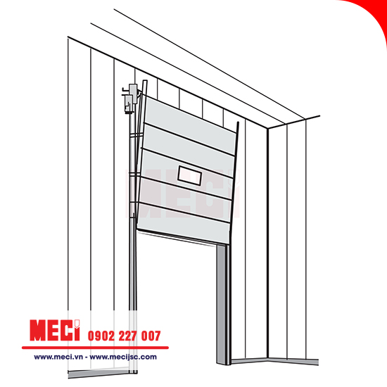 Cửa trượt thẳng ốp tường