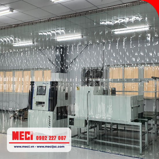 Rèm nhựa chống tĩnh điện ngăn buồng máy
