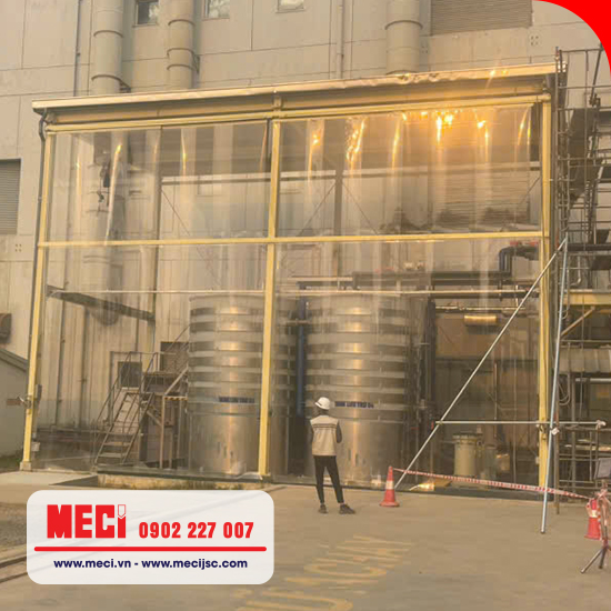 Rèm nhựa ngăn bụi bẩn, phân tách khu vực