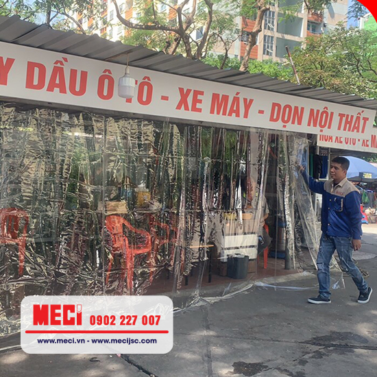 Rèm ngăn nước khu vực rửa xe