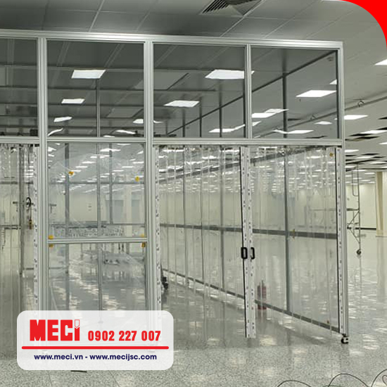 Rèm xếp gấp lắp tại cửa vào khu phân vùng