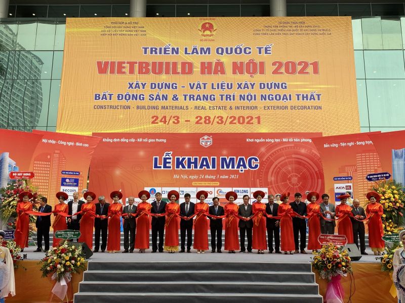 Khai mạc Triển lãm Quốc tế VIETBUILD Hà Nội 2021 lần thứ nhất